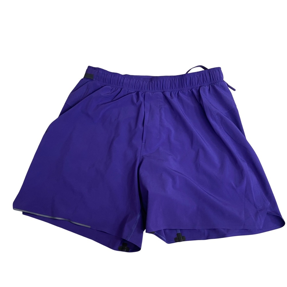 Lululemon Mens Surge Lined Short medium Purple Running Training Athletic Shorts